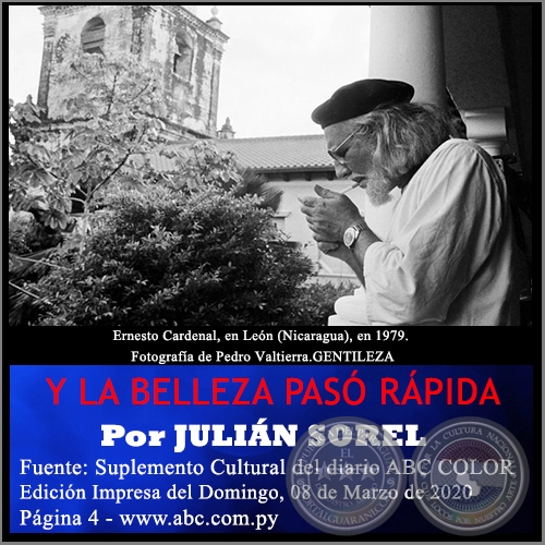 Y LA BELLEZA PAS RPIDA - Por JULIN SOREL - Domingo, 08 de Marzo de 2020